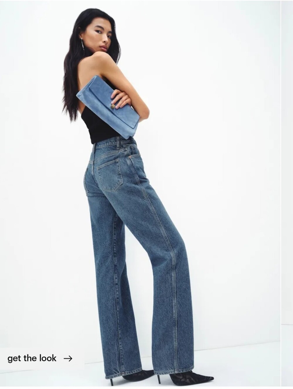 Reformation | Val 90s Mid Rise Straight Jeans | Blue | 33